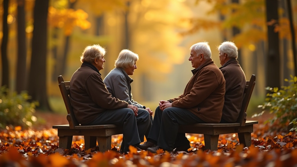 Grupa senioru mierīgā pastaigā Latvijas mežā